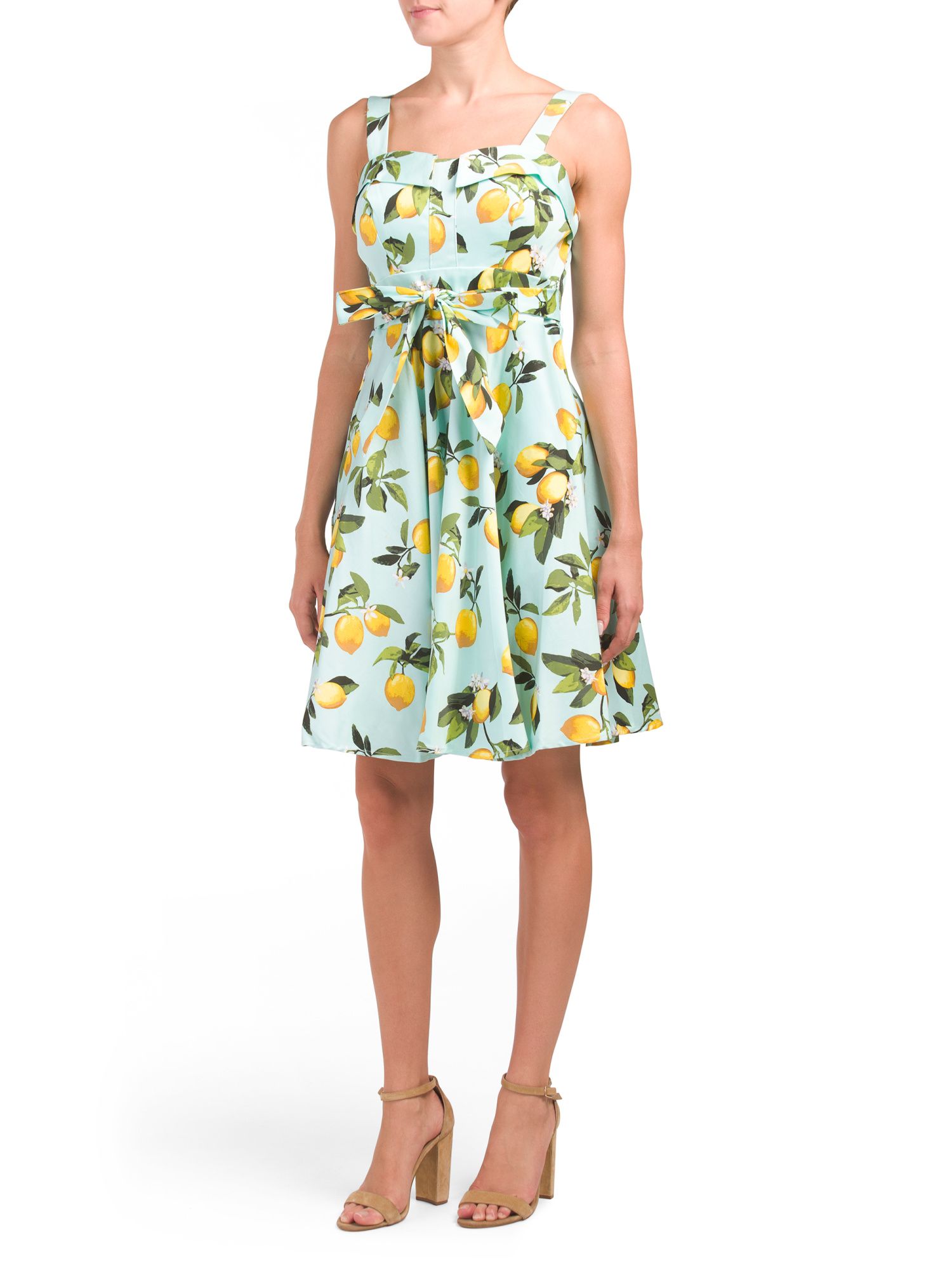 Sleeveless Lemon Print Dress - Clothing - T.J.Maxx | TJ Maxx