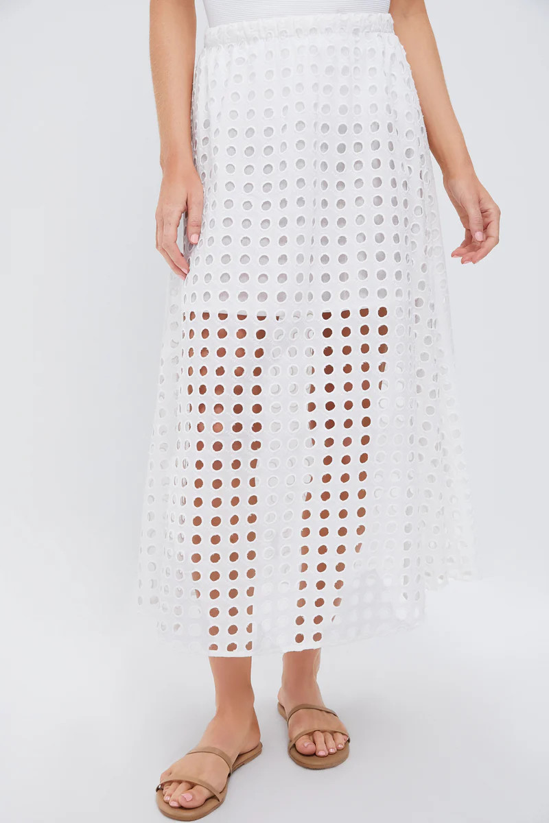 White Cotton Eyelet Eve Skirt | Tuckernuck (US)