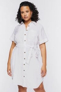 Plus Size Belted Mini Shirt Dress | Forever 21 (US)