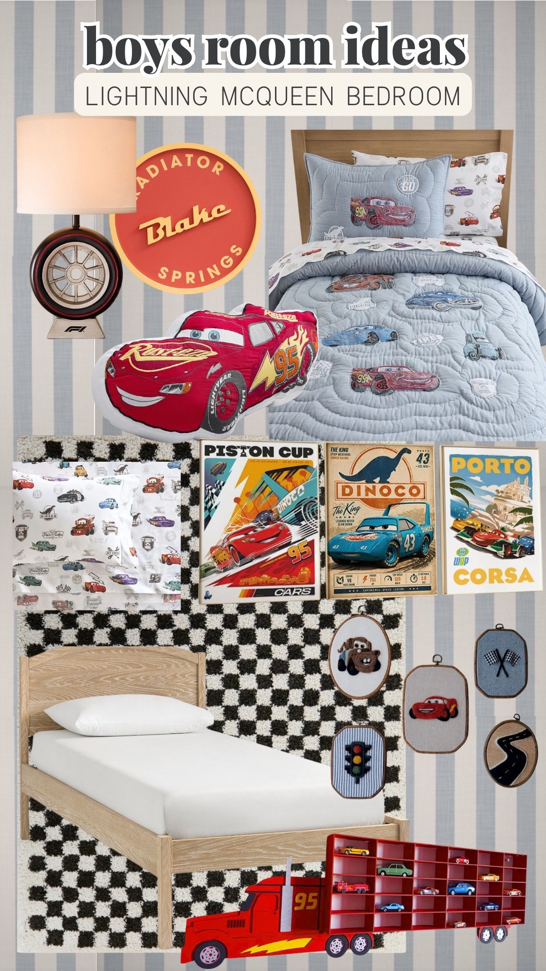 boys bedroom ideas, Lightning McQueen bedroom, Cars bedroom, Disney Cars room, Cars themed bedroom, boys room decor, boys bedroom decor, race car bedroom, car themed bedroom, Lightning McQueen decor, Disney Cars decor, kids bedroom ideas, boys room inspiration, racing bedroom, red and blue bedroom, Cars movie room, toddler boy bedroom, little boy room decor, car lover bedroom, fun kids room
