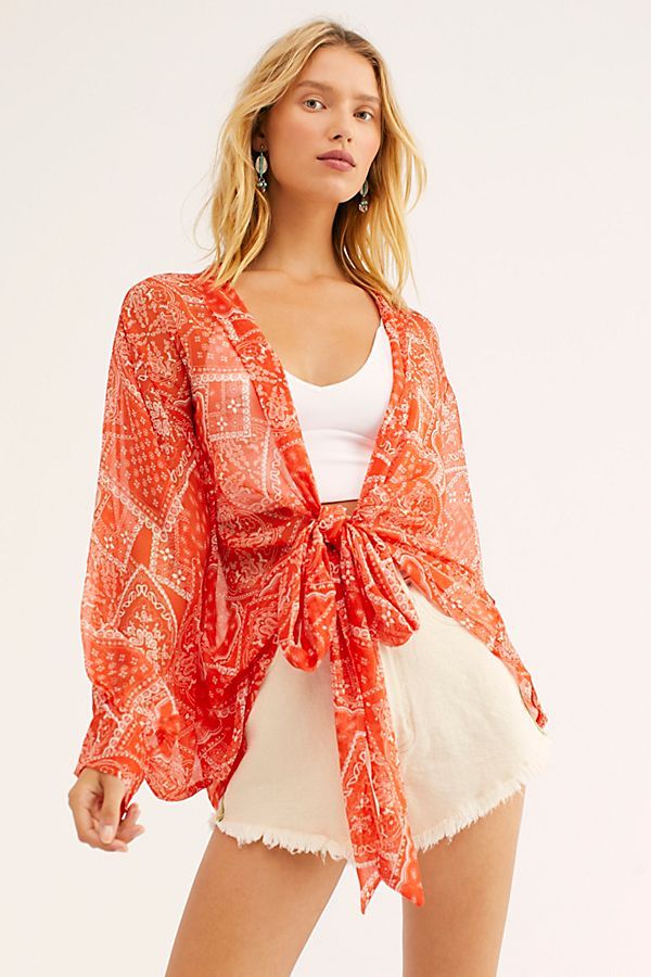 Golden Hour Tie Front Kimono | Free People (Global - UK&FR Excluded)