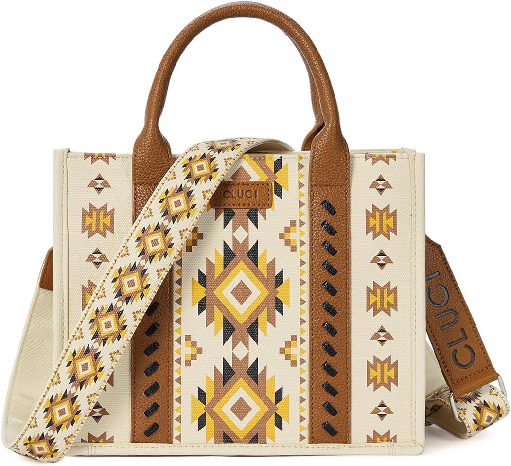 CLUCI Tote Bag for Women,Western Purses Shoulder Handbags Canvas Aztec Crossbody Bag Hobo Bag | Amazon (US)