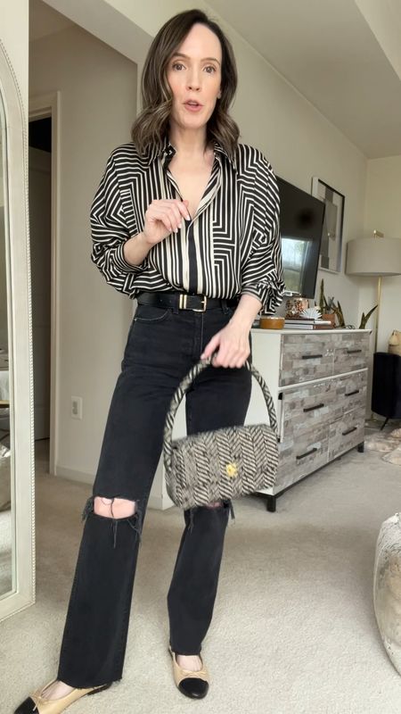 Styling black jeans for spring 

#LTKstyletip #LTKover40