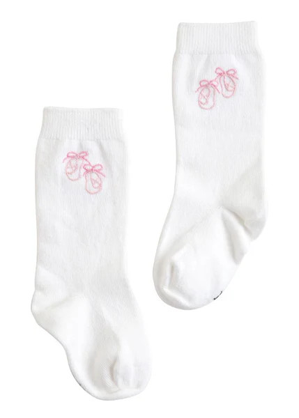 Embroidered Knee Highs - Ballet | JoJo Mommy