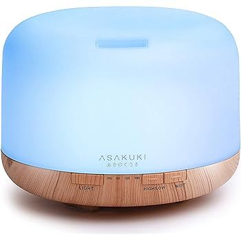 ASAKUKI 500ml Premium, Essential Oil Diffuser, 5 In 1 Ultrasonic Aromatherapy Fragrant Oil Humidi... | Amazon (US)