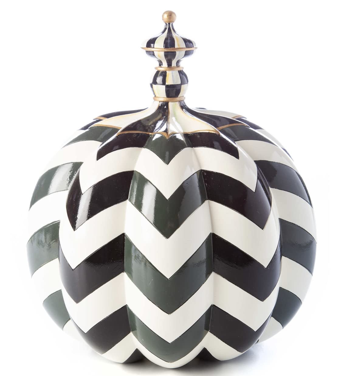 MacKenzie-Childs Courtly Chevron Pumpkin - Medium | Amazon (US)