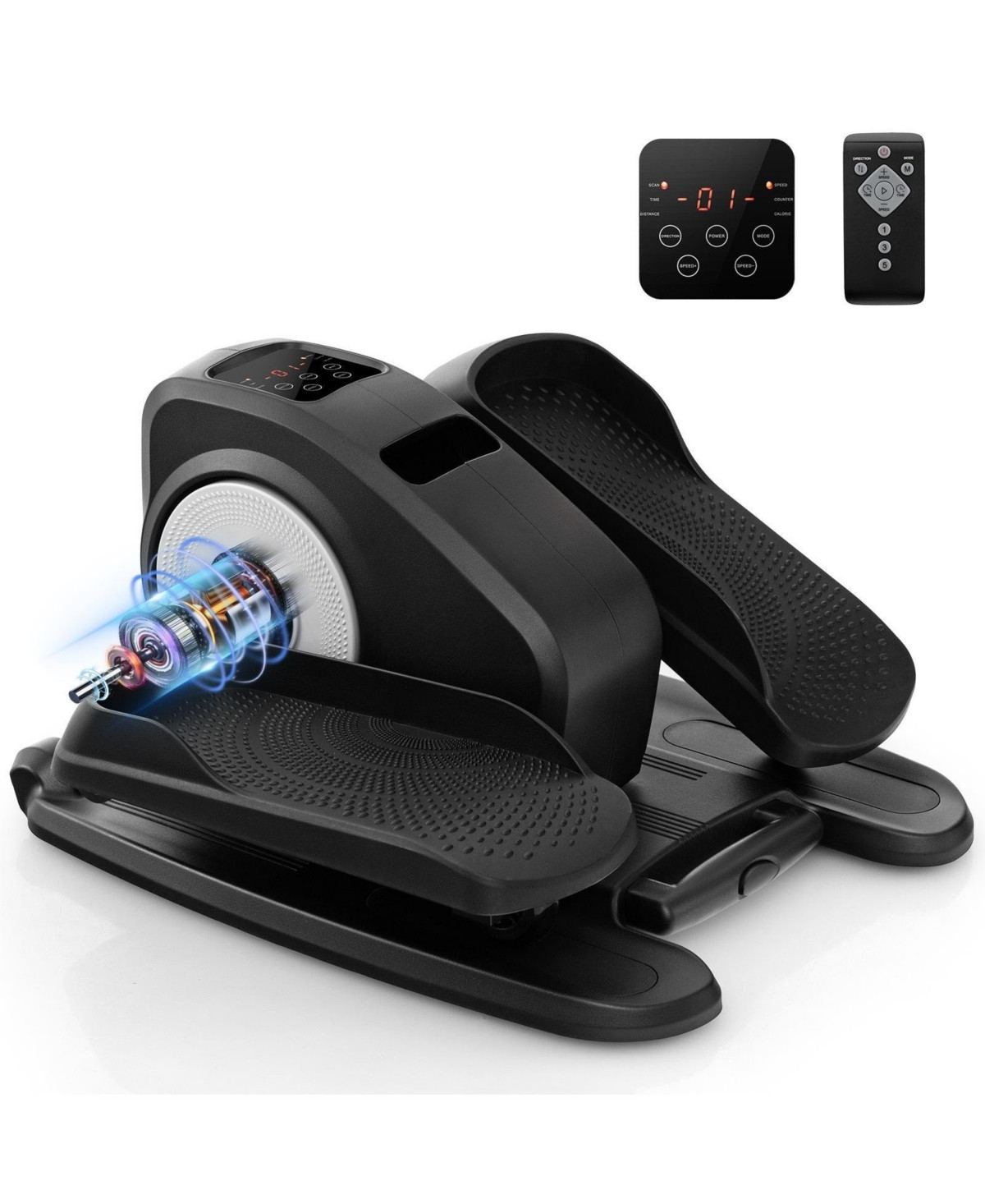 Hongge Under Desk Elliptical Machine with Display Monitor for Home Office - Black | Macy's