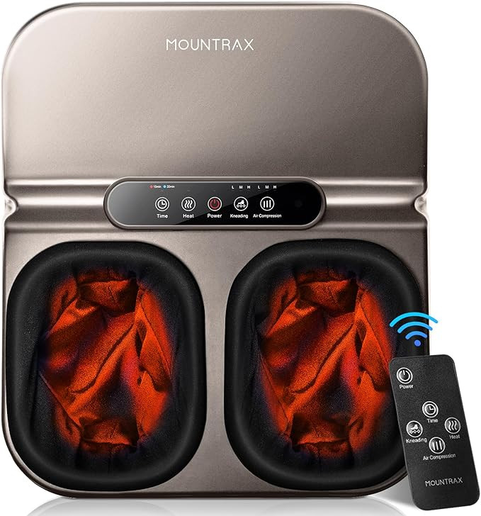 MOUNTRAX Foot Massager Machine with Heat, Foot Massager for Plantar Fasciitis, Neuropathy Pain, S... | Amazon (US)