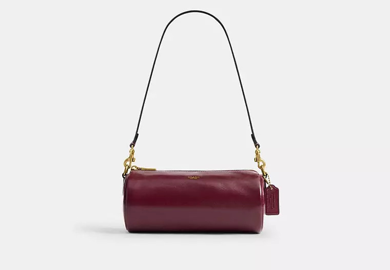 Coach Barrel Bag - Women's - Brass/dark Cherry | Coach (US)