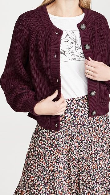 Cotton Balloon Sleeve Cardigan | Shopbop