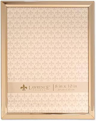 Lawrence Frames 8x10 Gold Metal Classic Bevel Picture Frame | Amazon (US)