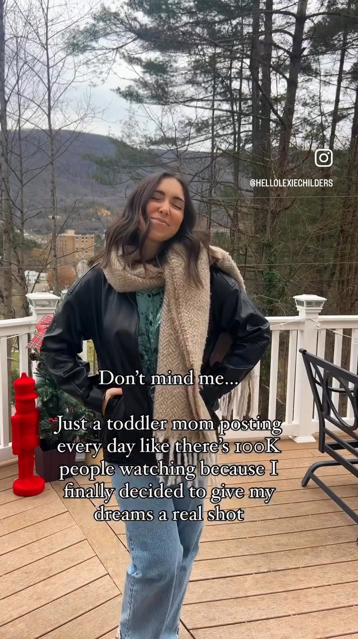 Affordable Leather jacket from Amazon! 
Winter outfit inspo, toddler mom approved! 🖤✨

#LTKSeasonal #LTKFamily #LTKFindsUnder50