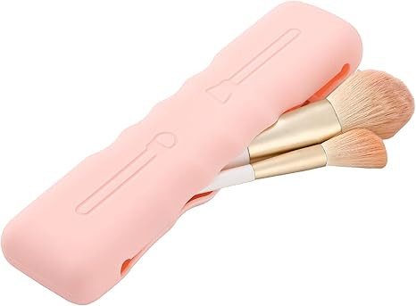 EVAHOM Silicone Makeup Brush Bag with Magnetic Closure, Portable Makeup brush holder for Travel, ... | Amazon (US)