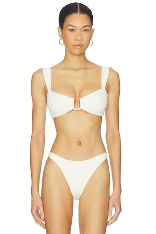 Away That Day Cannes Bikini Top in Ivory from Revolve.com | Revolve Clothing (Global)