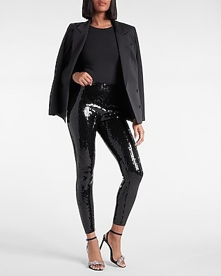 Super High Waisted Sequin Leggings | Express