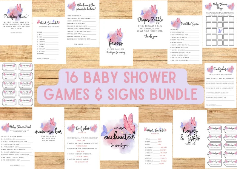 Enchanted Baby Shower Game Printable, Taylor Swift Baby Shower Sign Digital, We Are Enchanted to ... | Etsy (US)