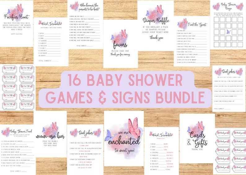 Enchanted Baby Shower Game Printable, Taylor Swift Baby Shower Sign Digital, We Are Enchanted to ... | Etsy (US)
