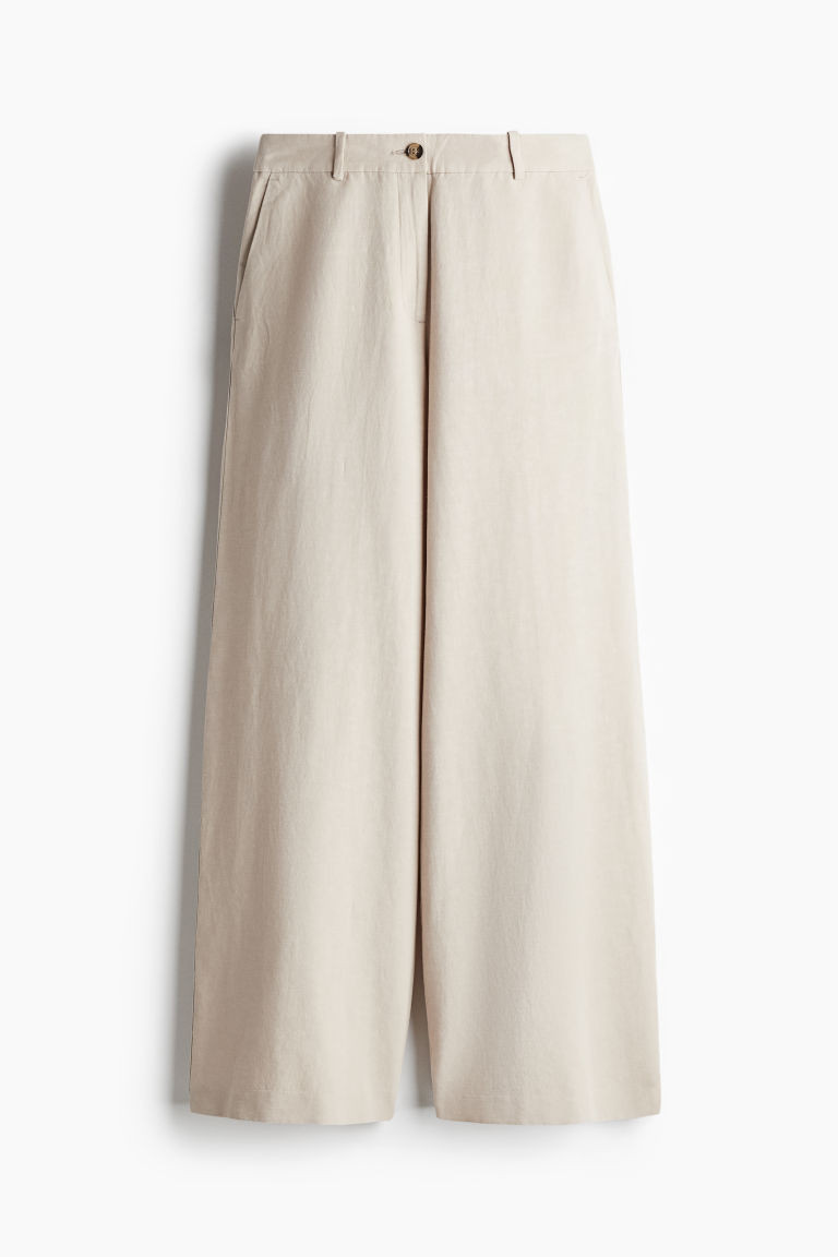 Wide-Leg Linen-Blend Pants | H&M (US + CA)