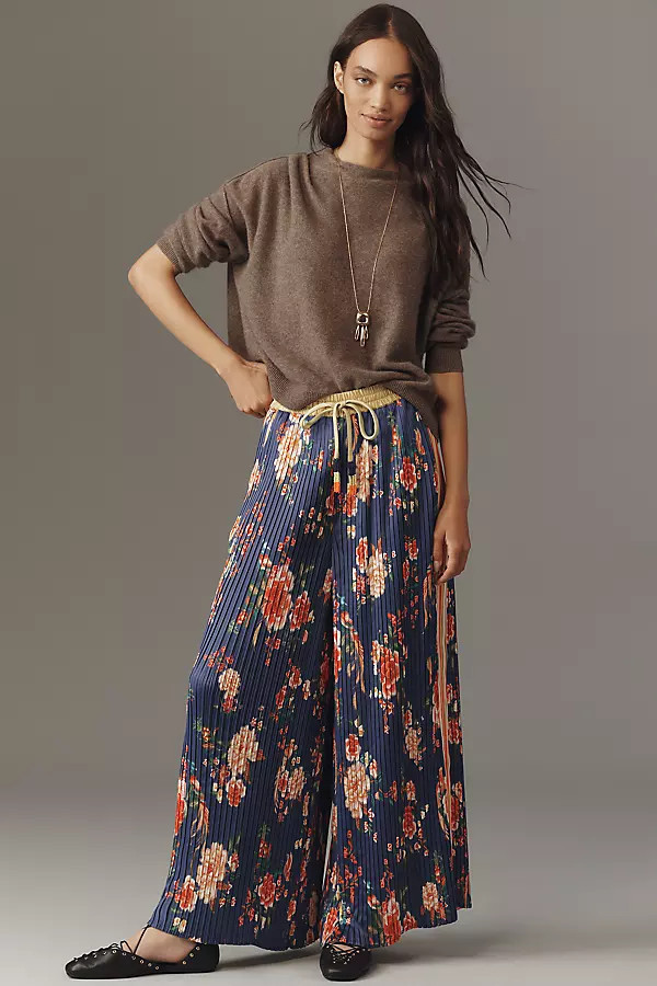 x Anthropologie Floral Track Pants | Anthropologie (US)