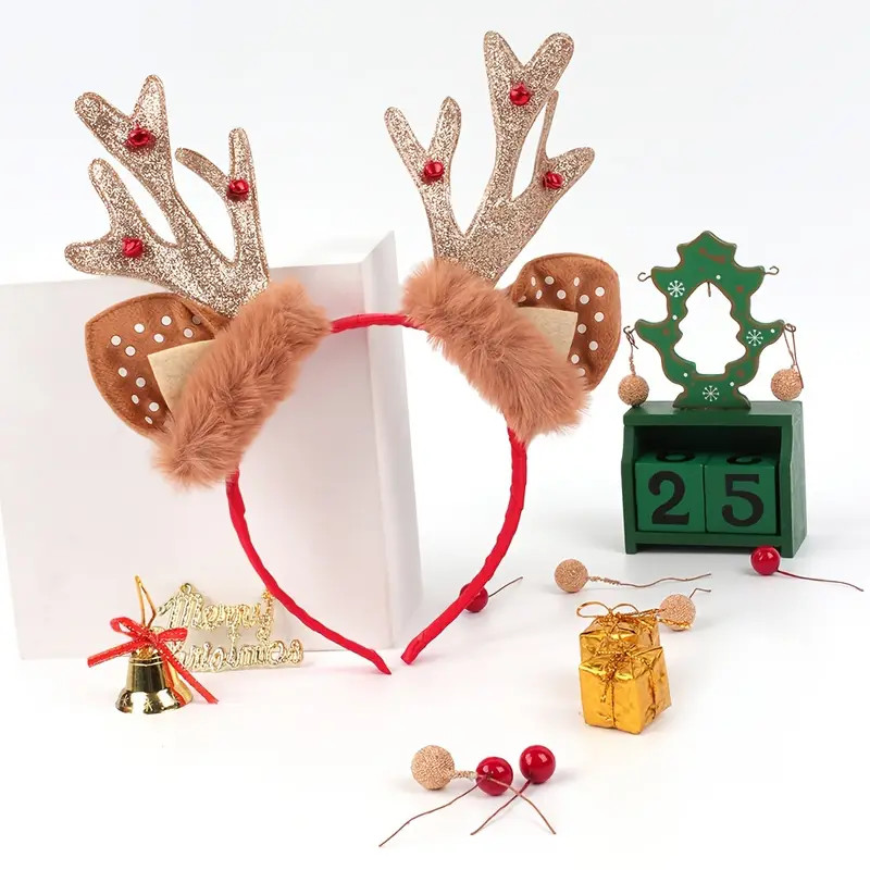 Christmas Reindeer Headband Glitter Antlers Headbands For - Temu | Temu Affiliate Program