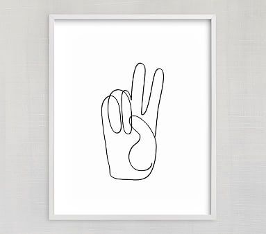 Chasing Paper Peace Sign Art | Pottery Barn Kids