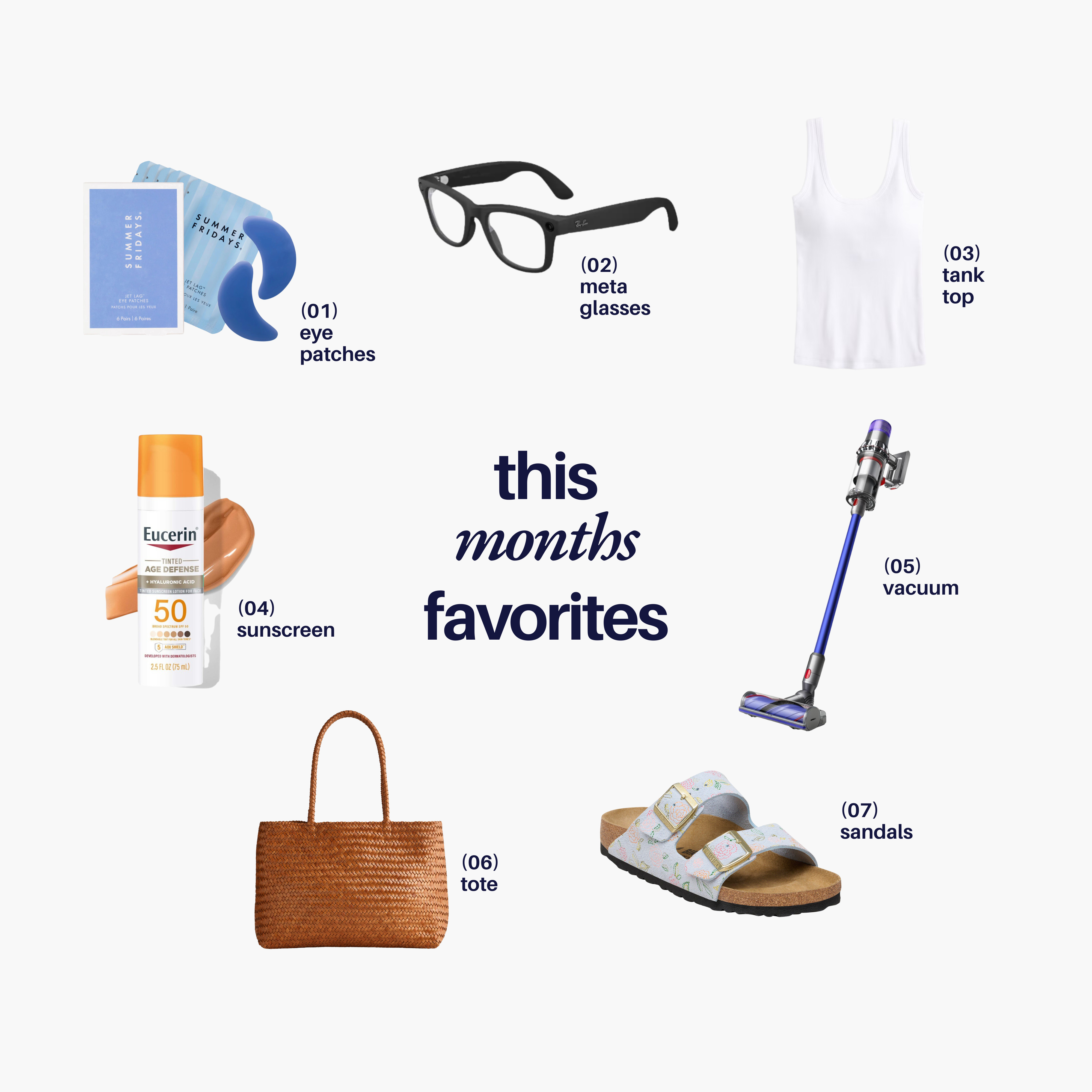 [5/29/26] May best sellers! 🤍

Birkenstocks 
Summer outfits
Summer dresses
Beauty
Tinted suncreen
Madewell woven bag
Meta glasses
Hiking shoes 

 #LTKootd #LTKSeasonal #LTKBeauty