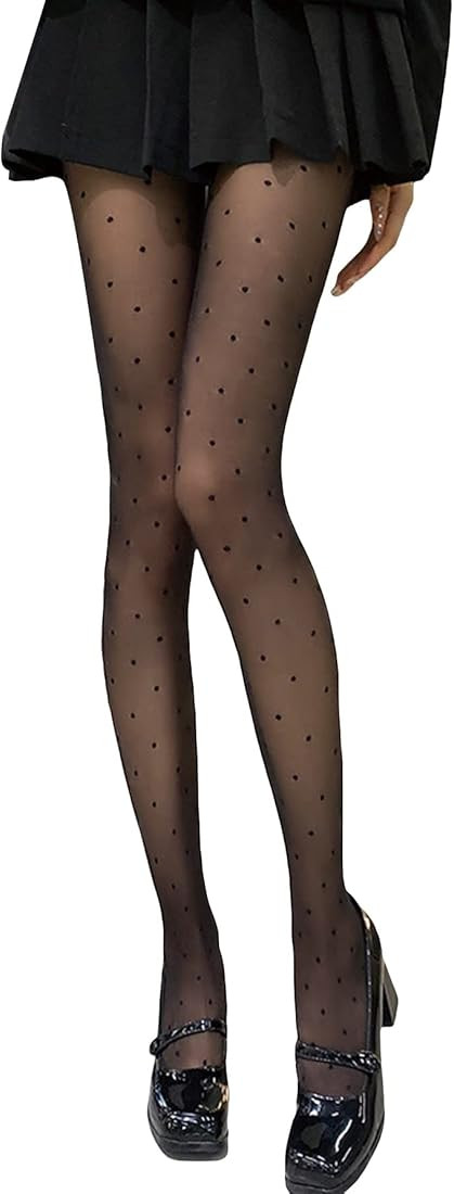 SOLY HUX Women's Fishnet Stockings Patterned Floral Tights Thigh High Pantyhose | Amazon (US)