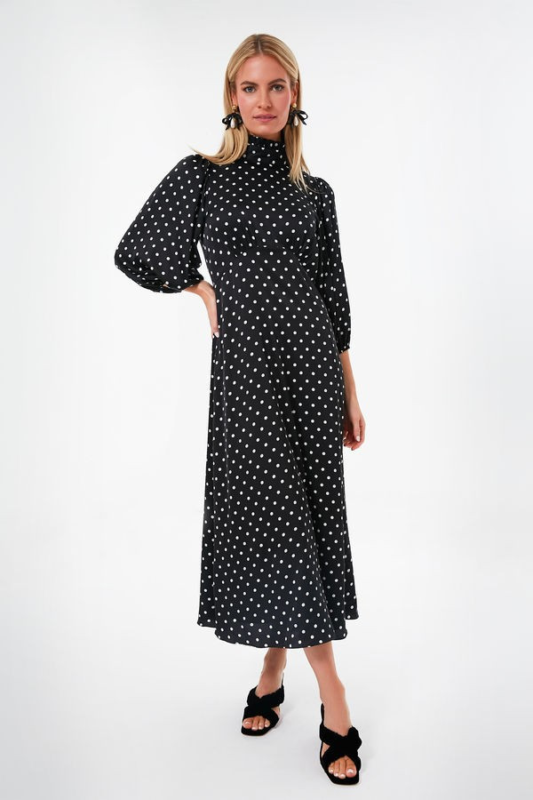 Black and White Polka Dot Roberts Dress | Tuckernuck (US)