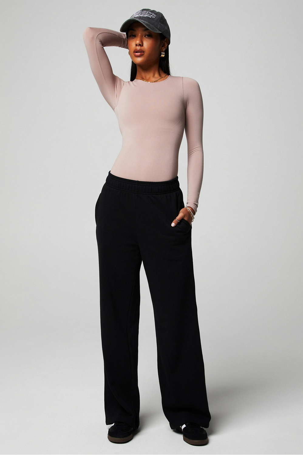 Year Round Terry Wide Leg Pant | Fabletics