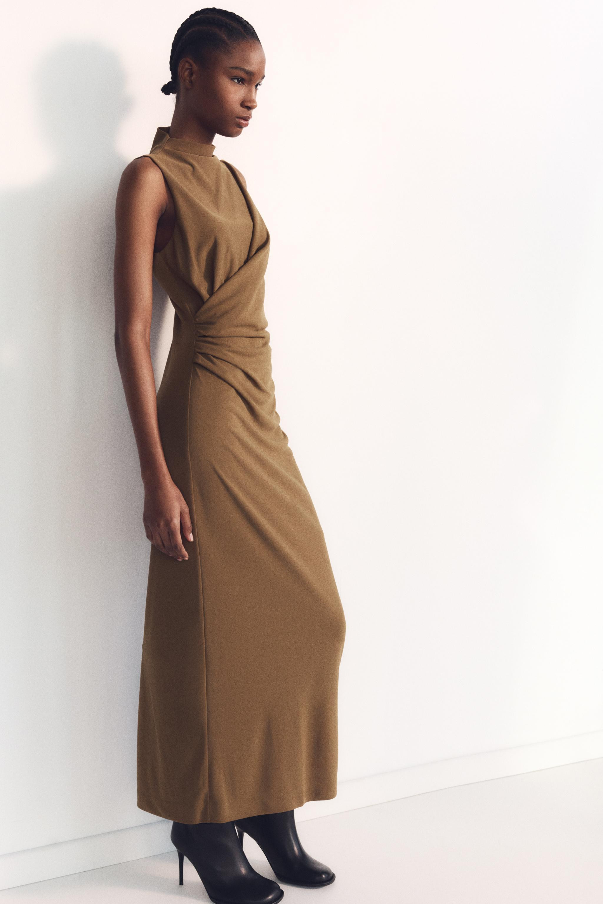 DRAPED MIDI DRESS | Zara US