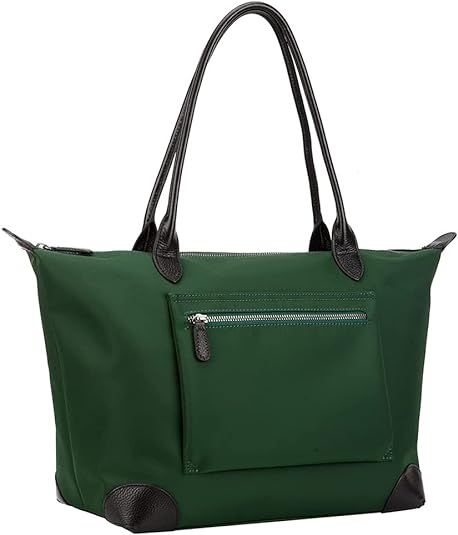 DORIS&JACKY Tote Bag For Women Large Lightweight Leather Nylon Work Shoulder Bag And Foldable Tra... | Amazon (US)