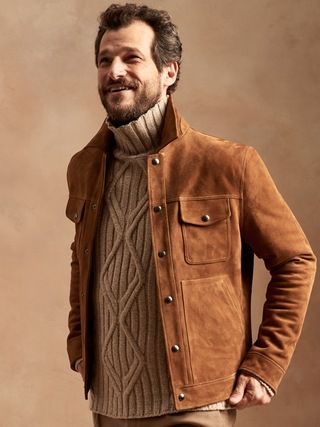 Suede Trucker Jacket | Banana Republic (US)