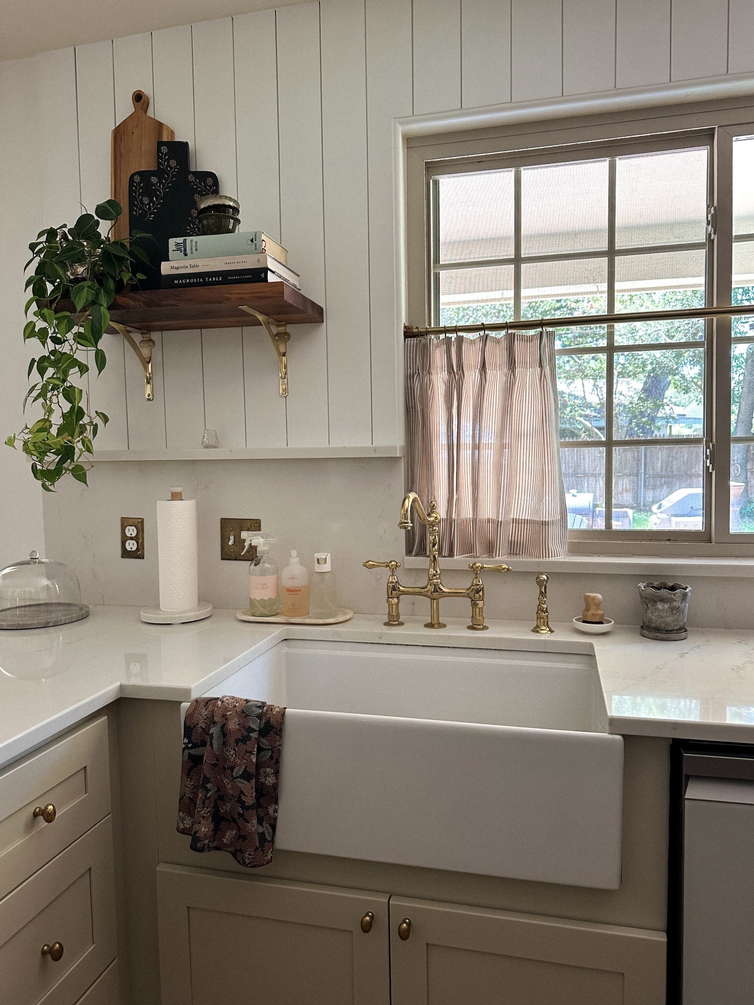 These curtains are exactly what this big window needed- it adds texture, warmth, and pattern. Our entire house has two pages curtains because they are such high quality. The pinch pleat detail makes them look so high end, but also makes them lay perfectly. Details: khaki pinstripe C508-11, pinch pleat, unlined, body memory shaping. Using their measurement guide makes sizing so easy. 

#LTKHome