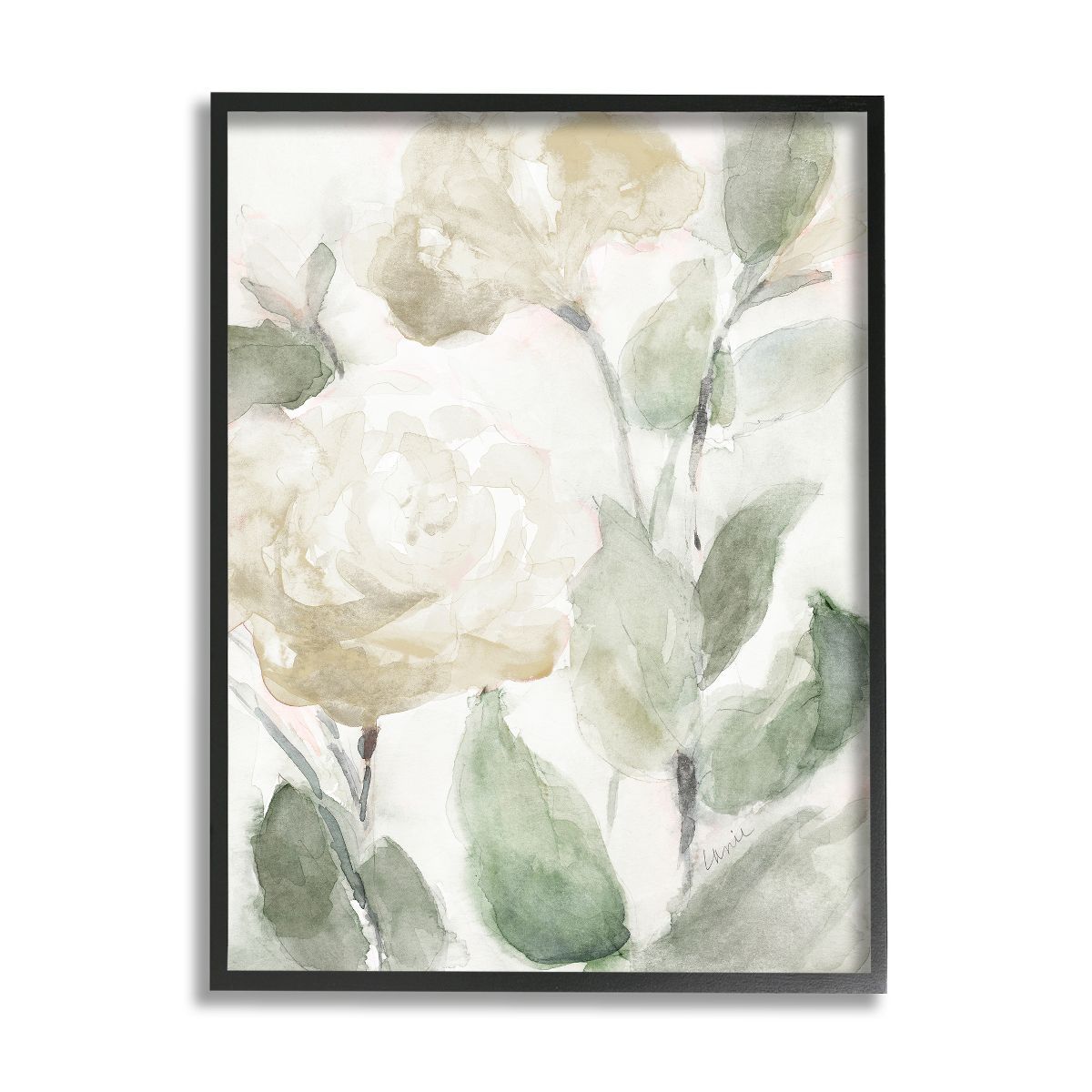 Stupell Industries Soft Edge White Roses Blooming Charming Abstract Florals | Target