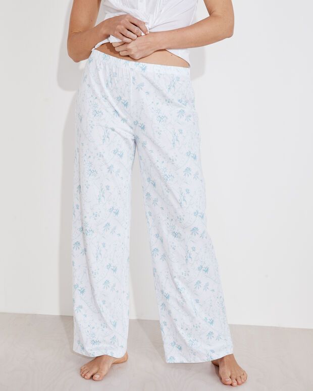 Organic Cotton Jersey Bluebell Floral Sleep Pants | Haven Well Within