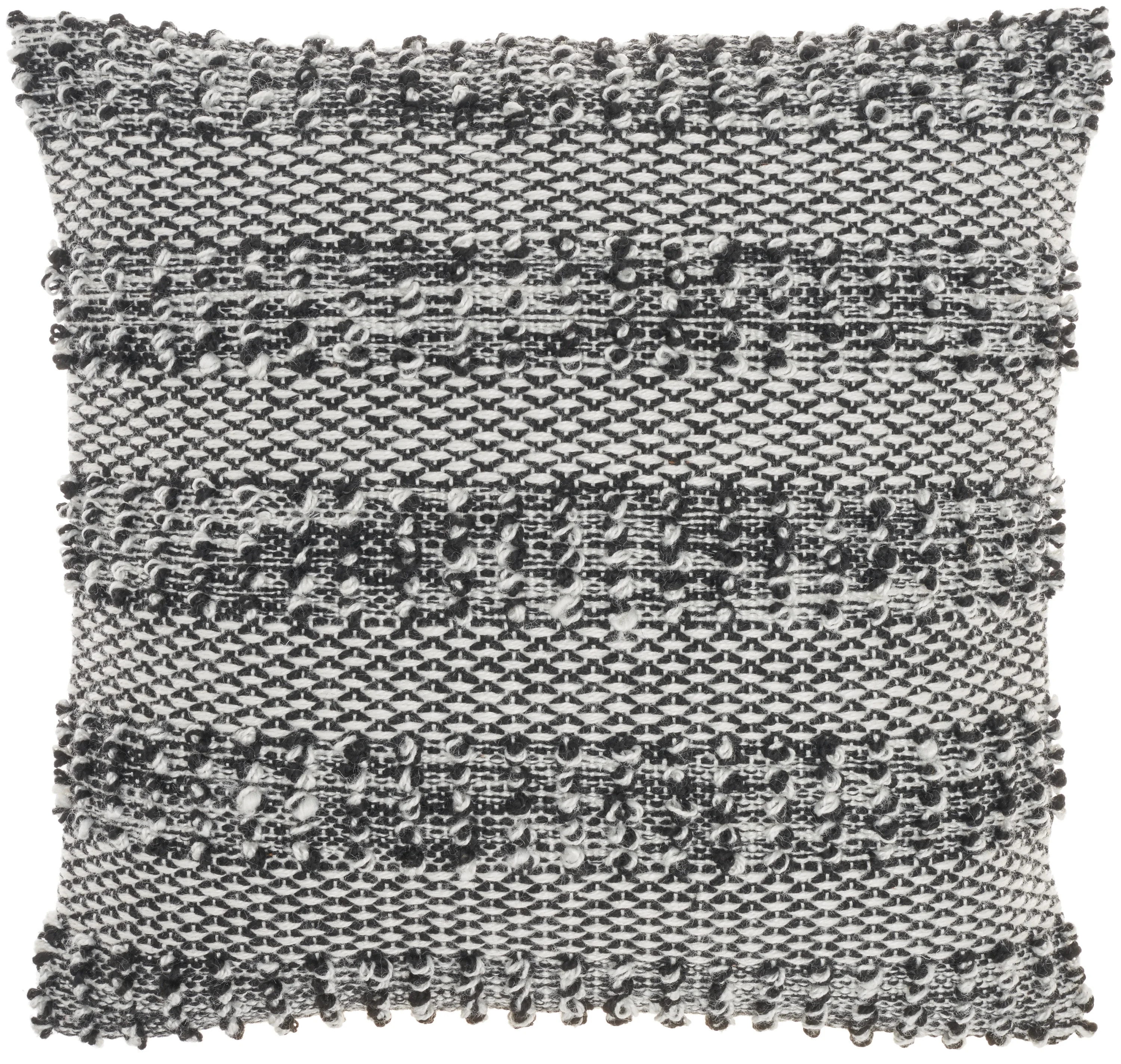 Nourison Woven Raised Striped Black 18" x 18" Indoor/Outdoor Throw Pillow | Walmart (US)