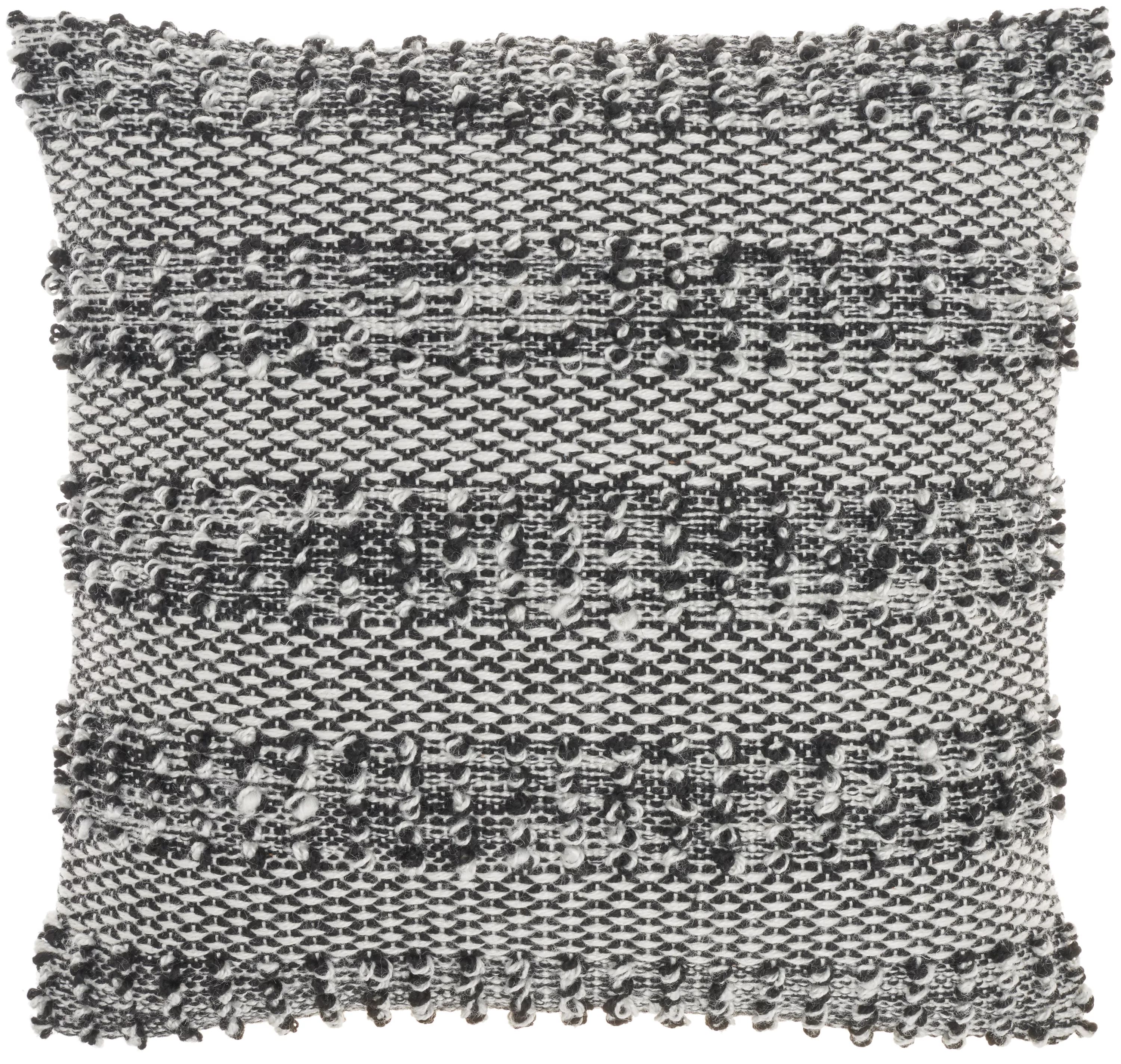 Nourison Woven Raised Striped Black 18" x 18" Indoor/Outdoor Throw Pillow - Walmart.com | Walmart (US)