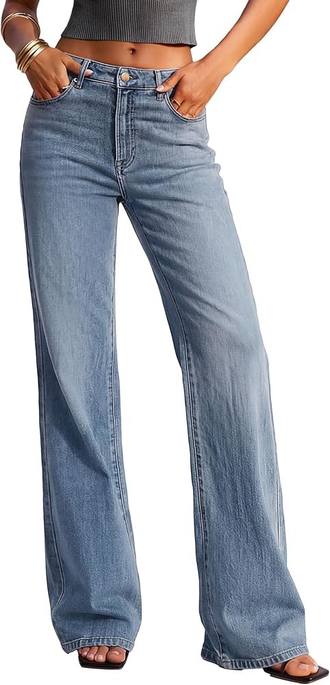 PRETTYGARDEN Women's Jeans Stretchy High Waisted Denim Pants | Amazon (US)