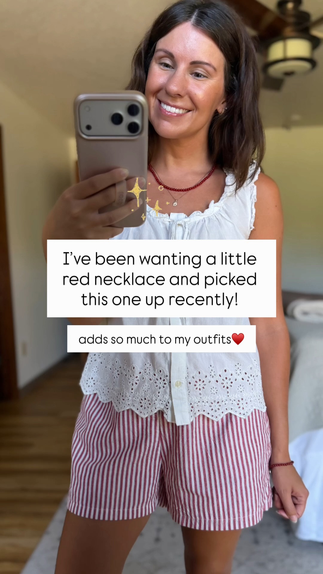Summer style with the cutest little red beaded necklace♥️

small in my boxer shorts and 6 in my croc sandals. My tank top is almost sold out so I linked a bunch of similar ones (the quince one is almost exactly like it).

#LTKPetite #LTKgrwm #LTKSeasonal