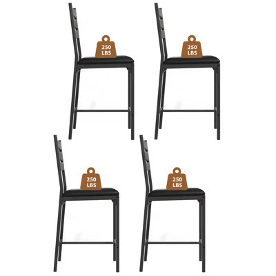 Bar Stools, Wooden Barstools, Faux Leather Upholstered Bar Chair | Wayfair North America
