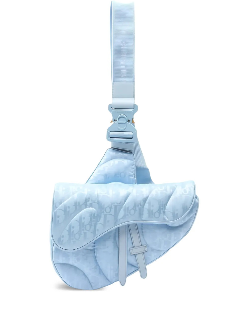 Christian Dior Pre-Owned x ERL 2000s Saddle Oblique-monogram shoulder bag - Blue | Farfetch Global