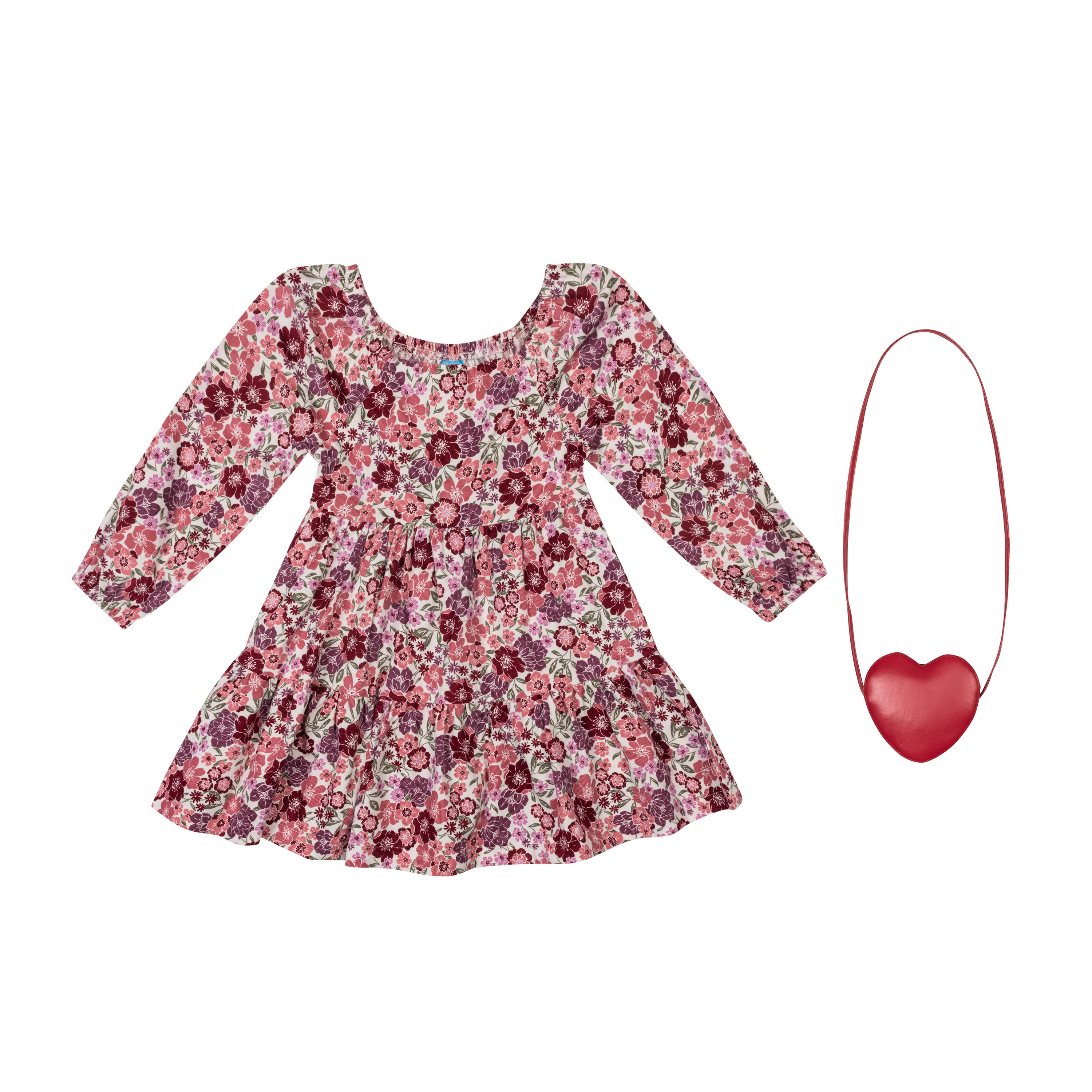 Girls' Long-Sleeve Floral Dress And Purse Set | Draper James (US)
