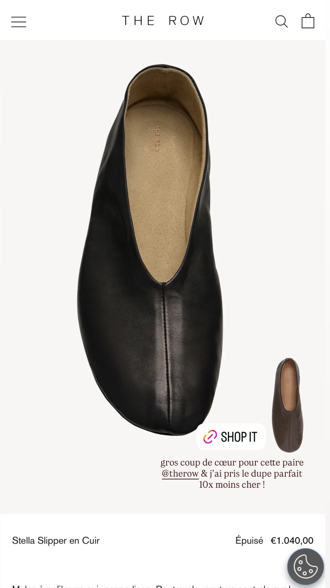 gros coup de cœur pour cette paire @therow & j’ai pris le dupe parfait 10x moins cher !
