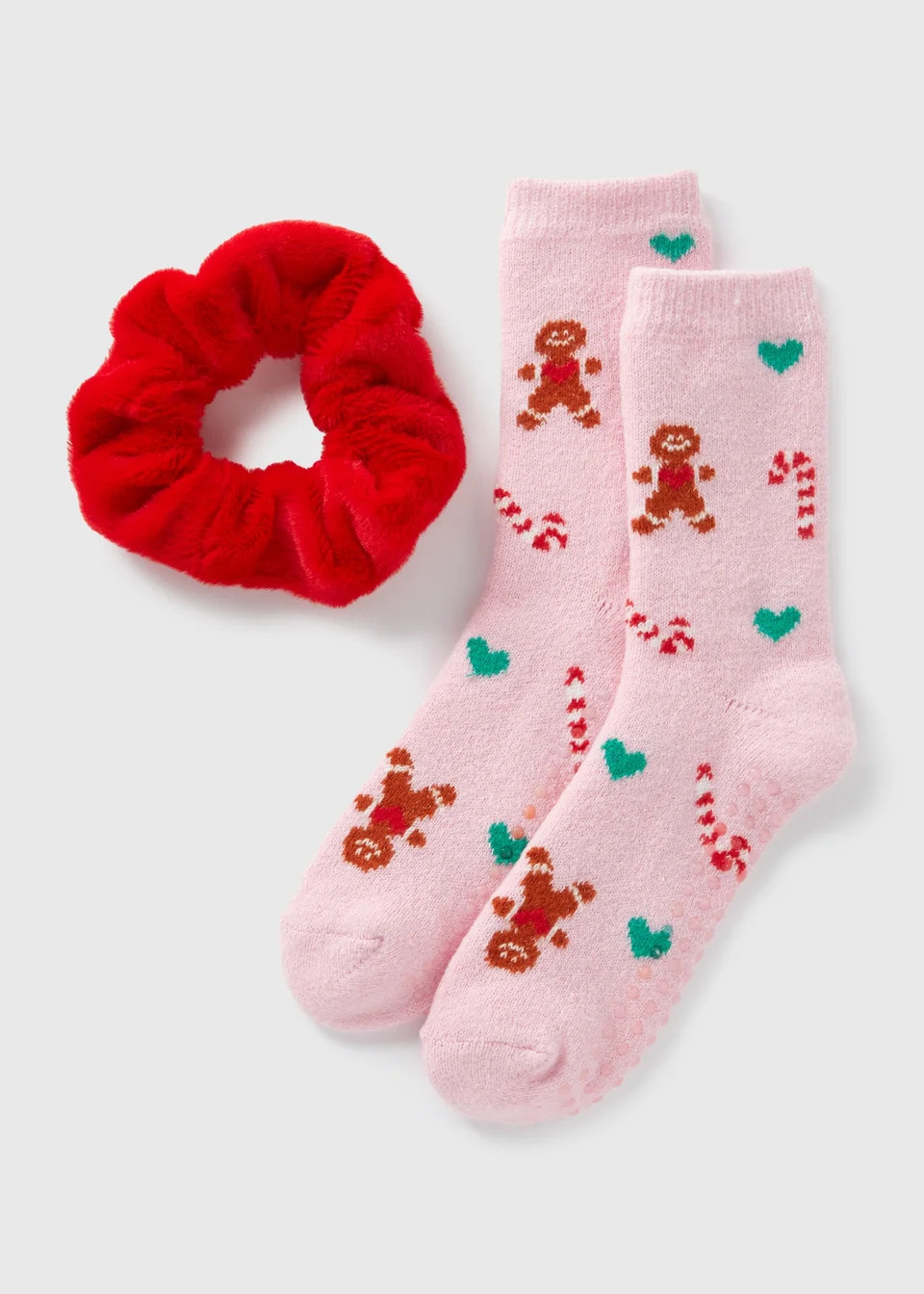 Girls Pink Christmas Sock & Scrunchie Set (Younger 6-Older 5.5) | Matalan (UK)