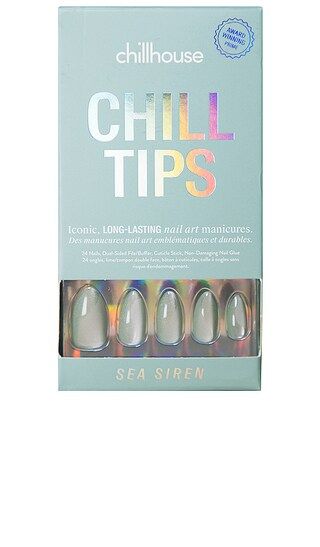 Sea Siren Classic Almond Chill Tips Press-On Nails in Sea Siren | Revolve Clothing (Global)