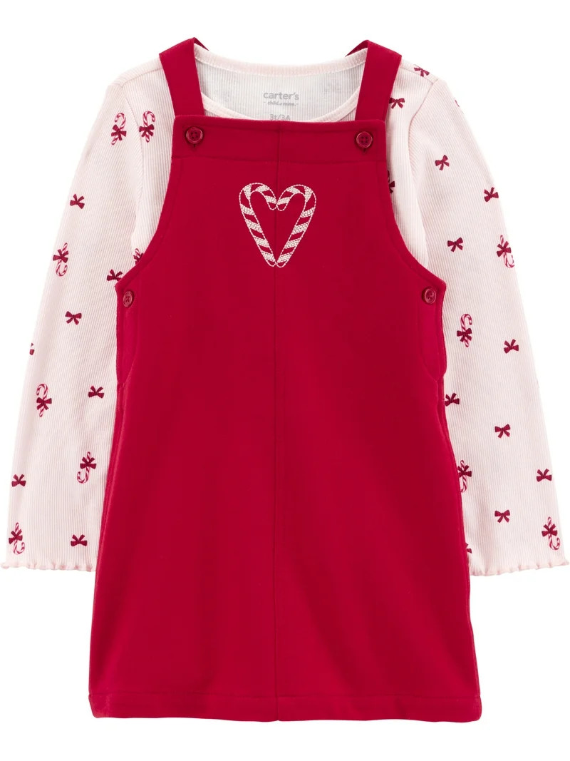 Carter's Child of Mine Toddler Girl Holiday Dress Set, 2-Piece, Sizes 2T-5T | Walmart (US)