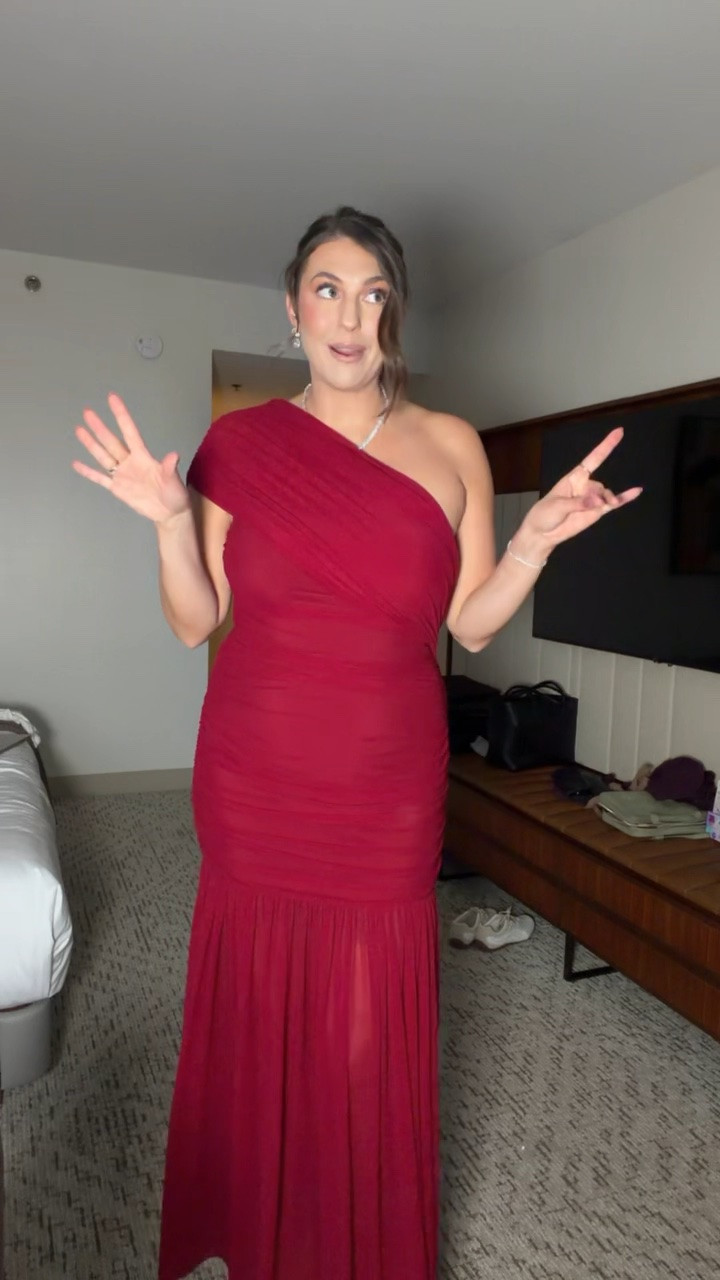 The kind of red dress that does all the talking ❤️ The one-shoulder neckline, ruching, and mermaid hem make this feel so flattering and special. Perfect for weddings, holiday parties, or any excuse to dress up.

red dress, wedding guest dress, holiday party dress, one shoulder dress, ruched dress, midsize fashion, size 12/14

#LTKWedding #LTKMidsize #LTKTall