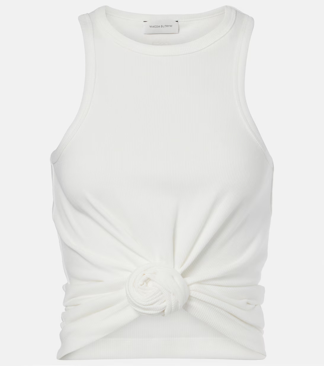 Gathered cotton-blend tank top | Mytheresa (INTL)