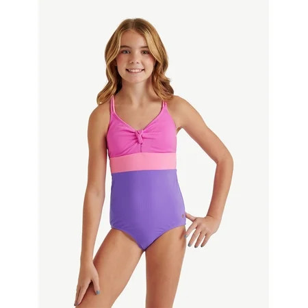 Justice Girls One Piece Ribbed Keyhole Swimsuit sizes XS-XL | Walmart (US)