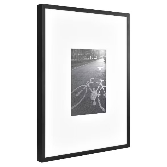 Thin Gallery Matted Photo Frame Black - Project 62™ | Target